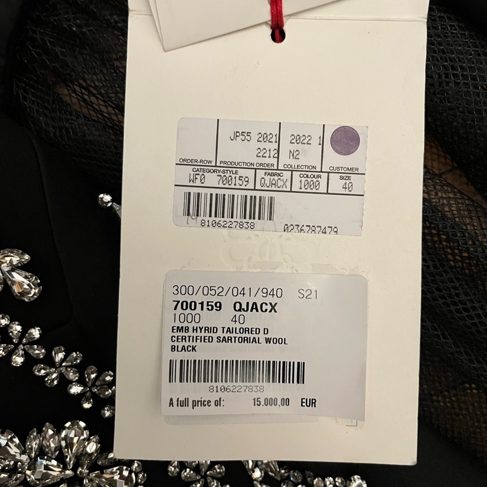 ASO Lady Gaga Alexander McQueen SS22 Embellished Hybrid Jacket/Dress, sz IT40 - Picture 14 of 16